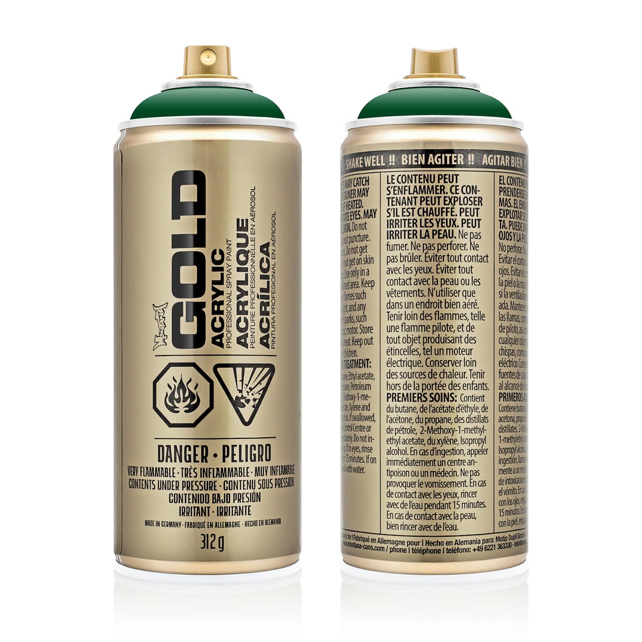 Peinture acrylique professionnelle en aérosol Gold de Montana